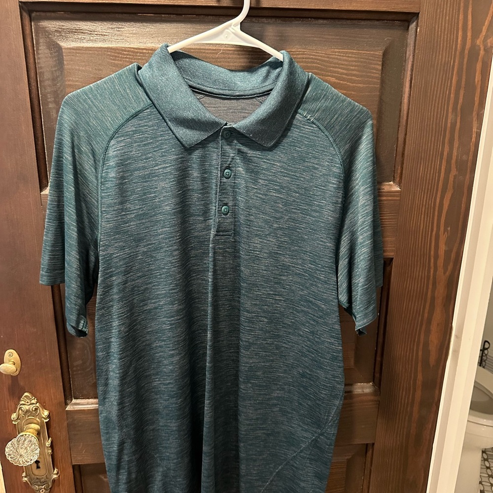 Lululemon Metal Vent Tech Green Polo Shirt